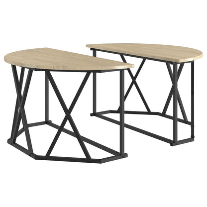 Salontafel 80X80X42 Cm Gelaagd Hout Sonoma eiken