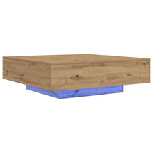 Salontafel Ambachtelijk Eiken Bewerkt Hout 100 X 100 X 31 Cm