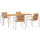 Eettafelset teakhout 180x90 cm 4 personen bruin