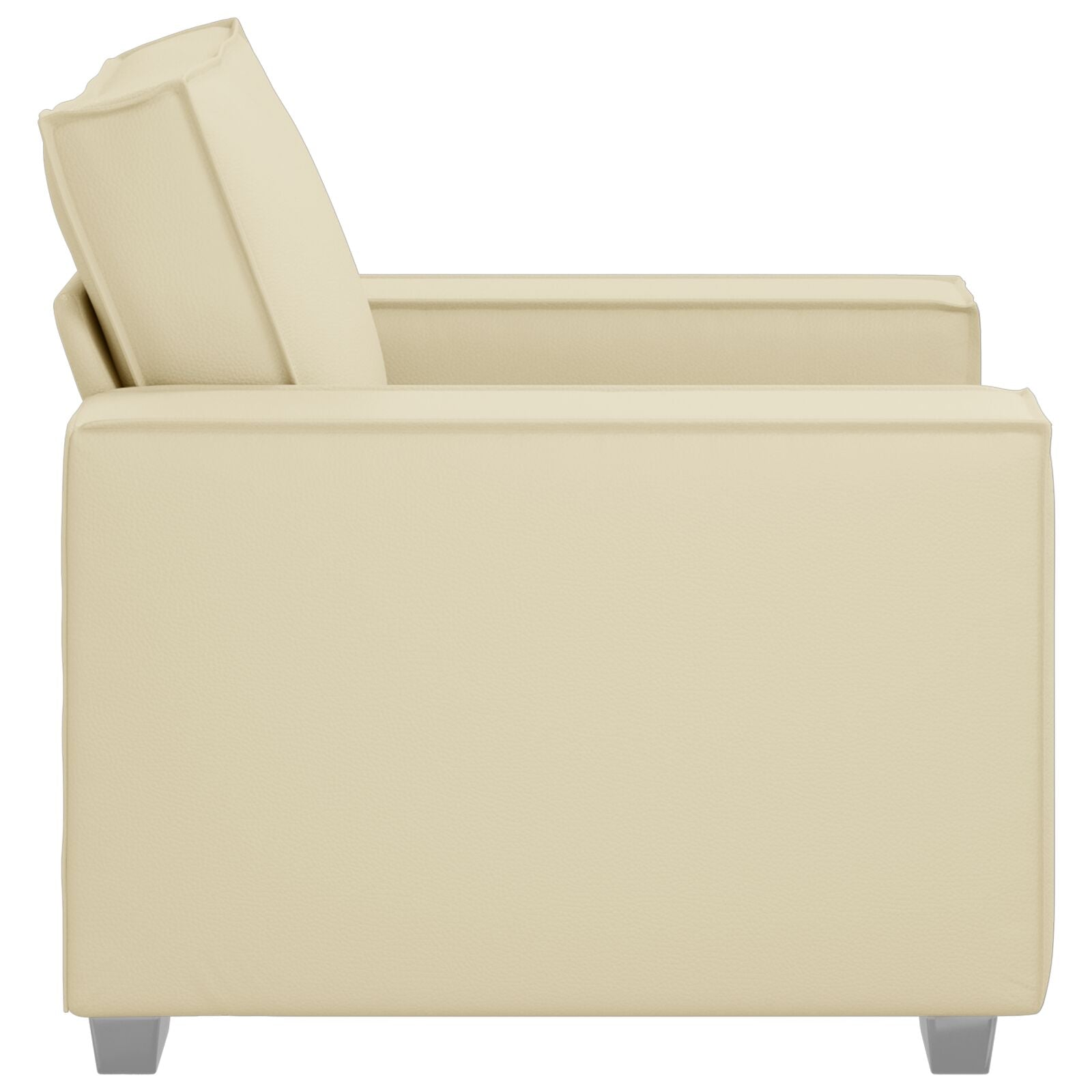 Fauteuil Kunstleer Crème 59 cm