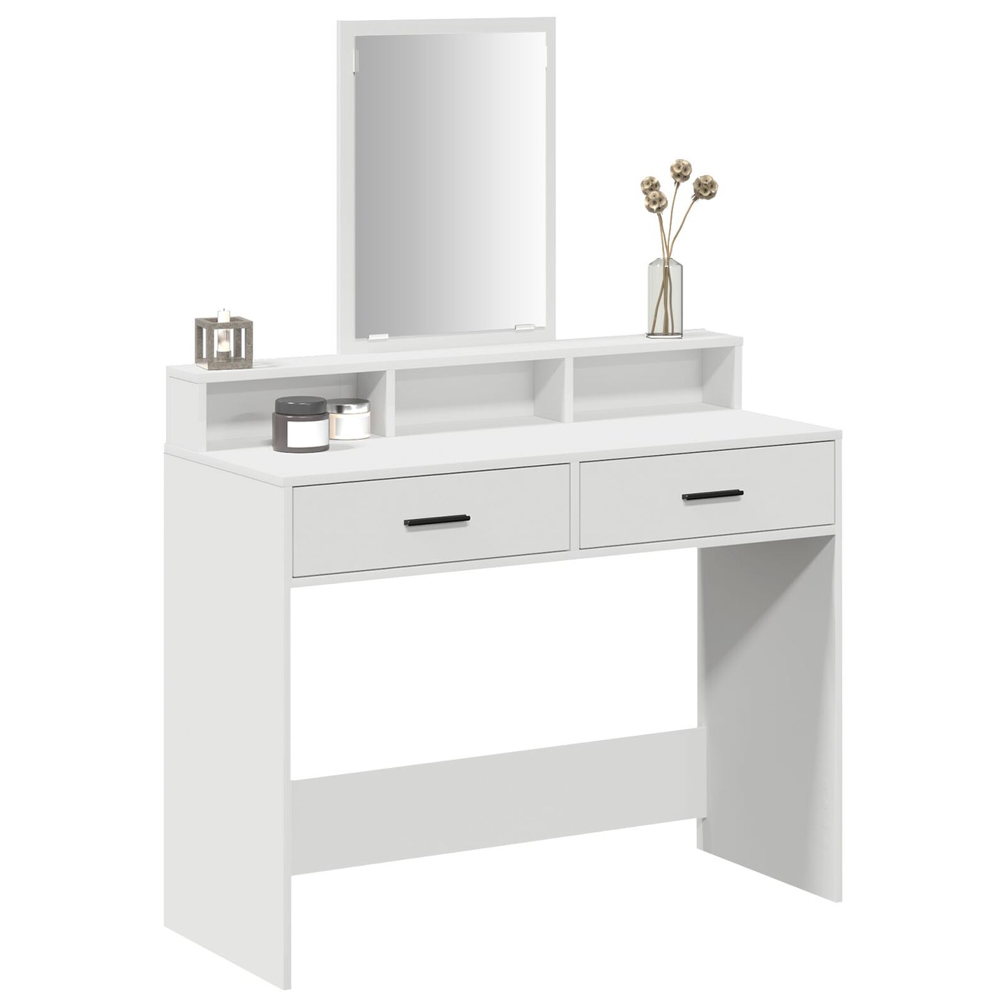 Kaptafel Met Lades - - 100 x 41 x 140 cm Wit