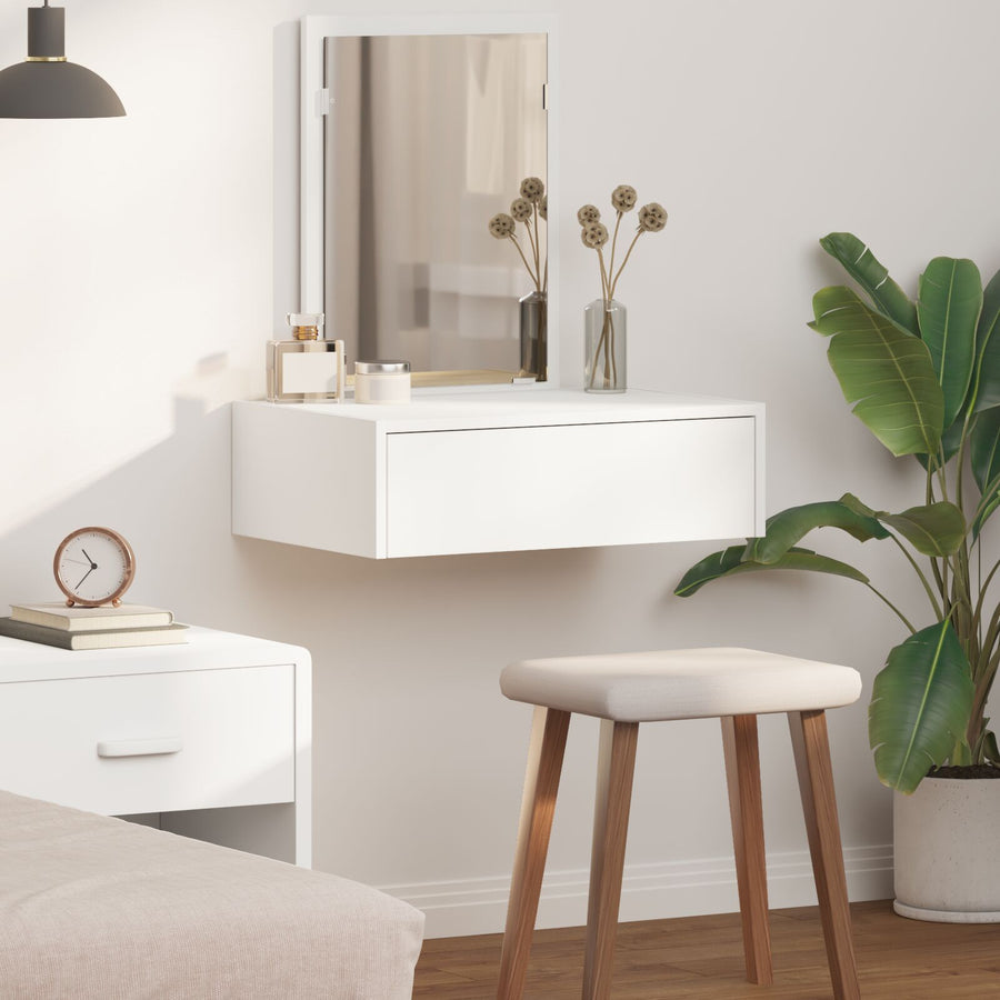 Wandhängende Make-Up Tafel 60 x 40 x 70 cm Wit zonder LED