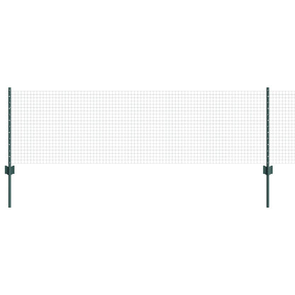 Gewelddraadomheining Met 44 U Palen Groen 0.6X100 M Staal