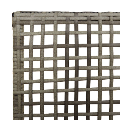 Tuinstoelen 2 Stuks Met Kussens Poly Rattan Grijs en donkergrijs