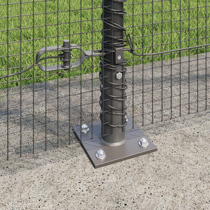Gelast Draadhek Met 7 Flenspalen Grijs 1.4 X 10 M Staal Gegalvaniseerd Staal