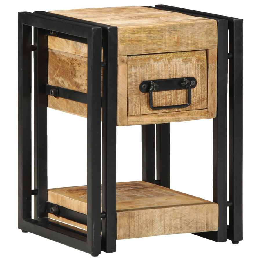 Nachtkast 40X40X40 Cm Massief Mangohout 1 30 x 30 x 40 cm Massief ruw mangohout
