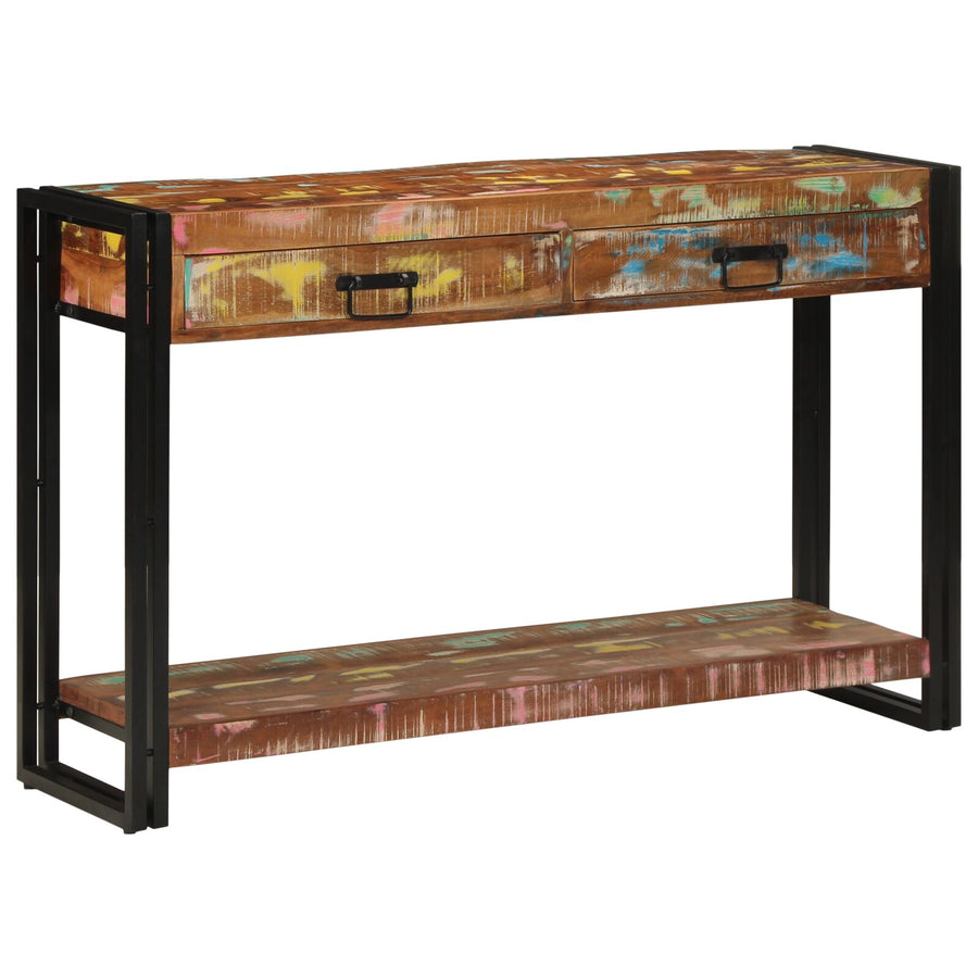 Console Tafel Meerkleurig 120X33X75 Cm Massief Hout Gerecycled 120 cm Massief gerecycled hout