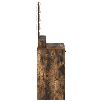 Kaptafel Met Led Verlichting Gerookt eiken 50 x 41 x 140 cm
