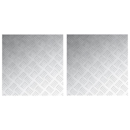 Aluminium Checker Platen 2 Stuks Antislip 50X50 Cm 50 x 50 x 0.2 cm Vierkant