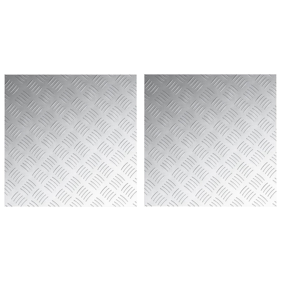 Aluminium Checker Platen 2 Stuks Antislip 50X50 Cm 50 x 50 x 0.2 cm Vierkant