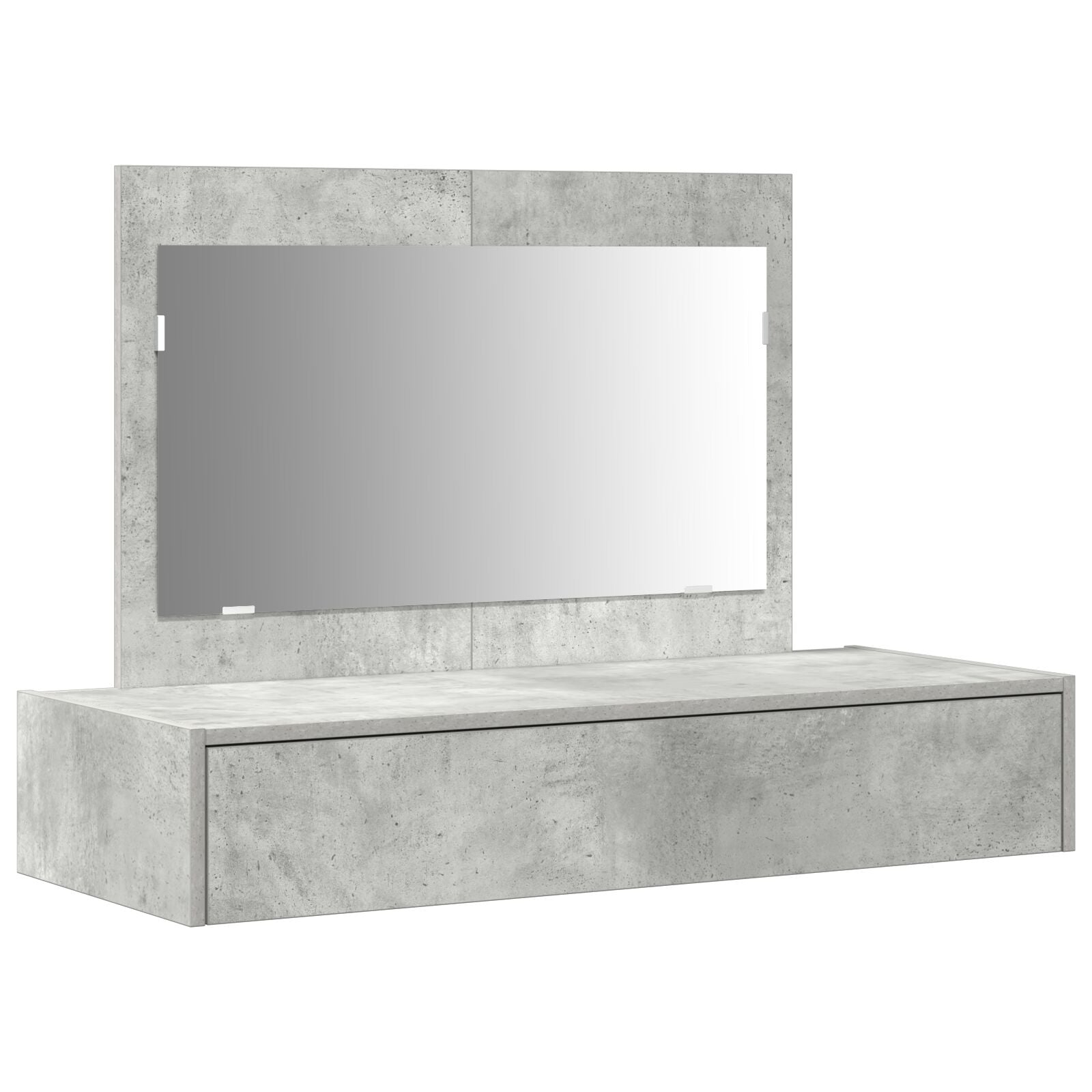 Wandgemonteerde Kaptafel 100 x 40 x 70 cm Beton grijs zonder LED