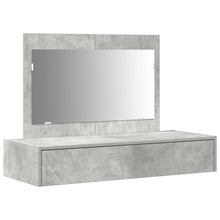 Wandgemonteerde Kaptafel 100 x 40 x 70 cm Beton grijs zonder LED