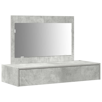 Wandgemonteerde Kaptafel 100 x 40 x 70 cm Beton grijs zonder LED