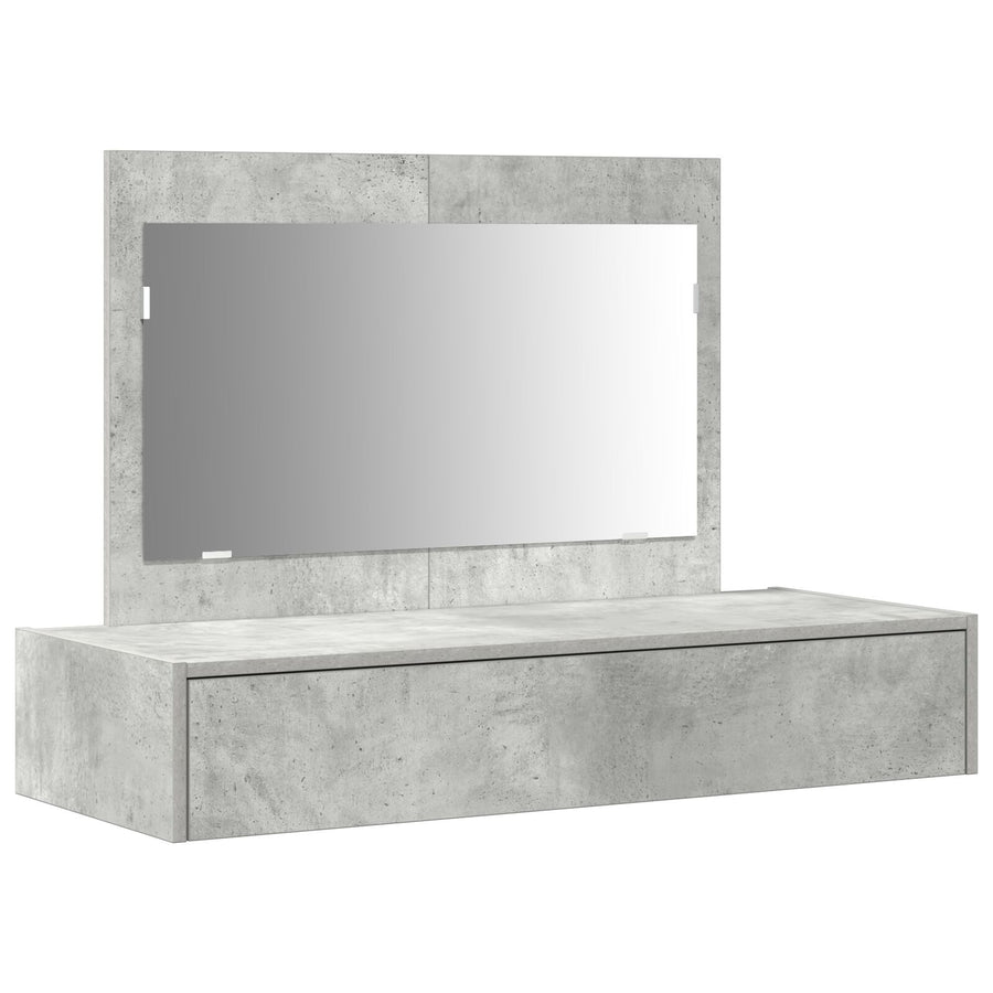Wandgemonteerde Kaptafel 100 x 40 x 70 cm Beton grijs zonder LED