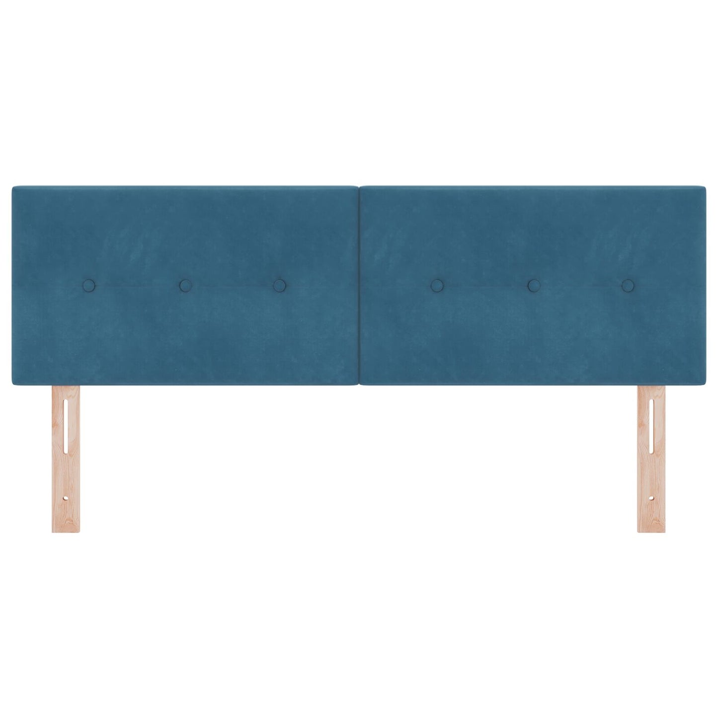 Hoofdbord Knopen Tufted Fluweel Donkerblauw 140 cm Laag hoofdbord