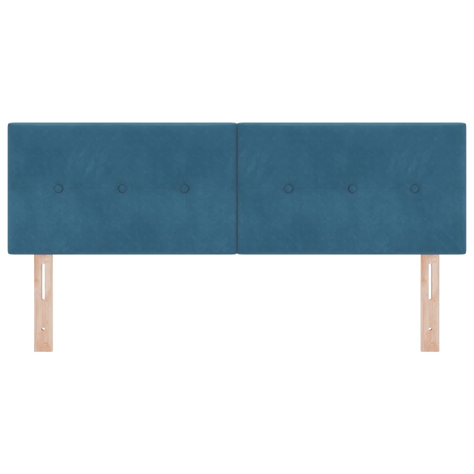 Hoofdbord Knopen Tufted Fluweel Donkerblauw 140 cm Laag hoofdbord