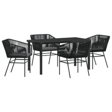 Set Van 3 Zwart Pe Rattan, Poedergecoat Staal Standaard
