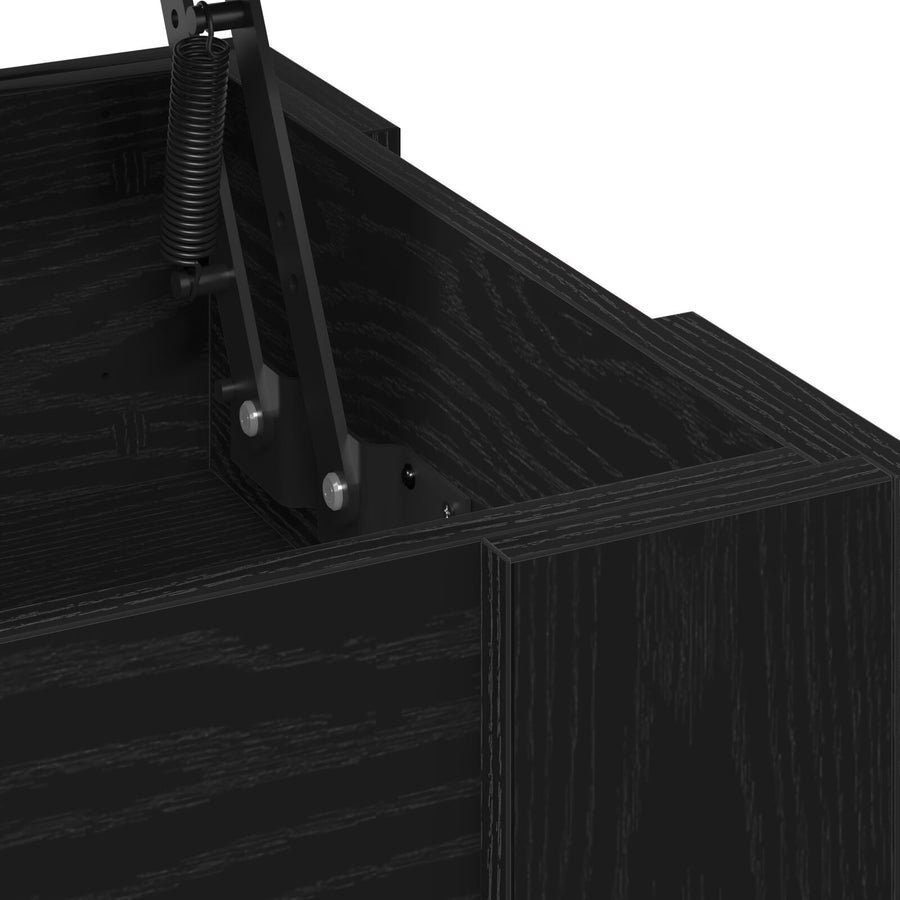 Zwarte Eikenhouten Salontafel - 101X49X52 Cm Gemaakt Van Geënginieerd Hout
