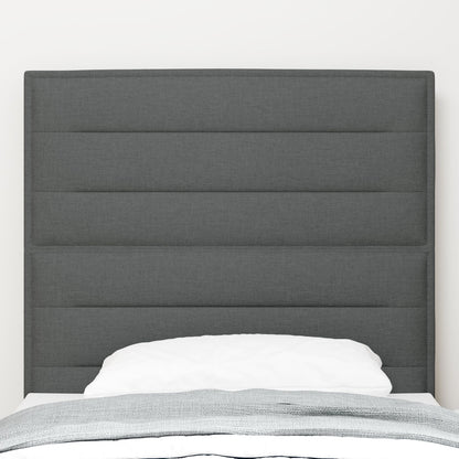 Hoofdbord Stof Rechthoekig Modern Donkergrijs 80 cm Hoog hoofdbord