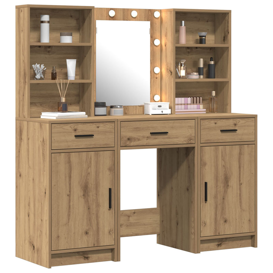 3-Delig Kaptafel Set Artisan Eiken Geengineerd Hout