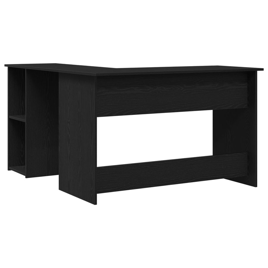 Bureau In Zwart Eiken 120X140X75 Cm Gemaakt Van Bewerkt Hout