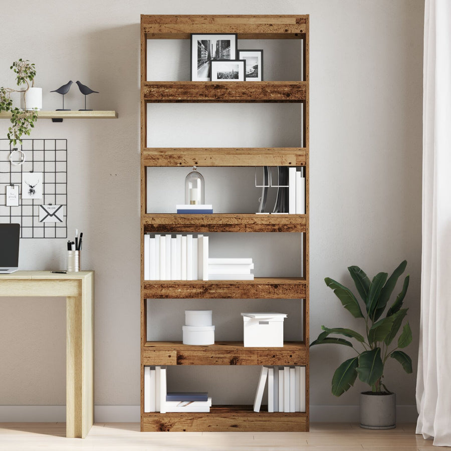 Oude Houten Boekenplank Oude Hout Bewerkt Hout 80 X 30 X 198 Cm