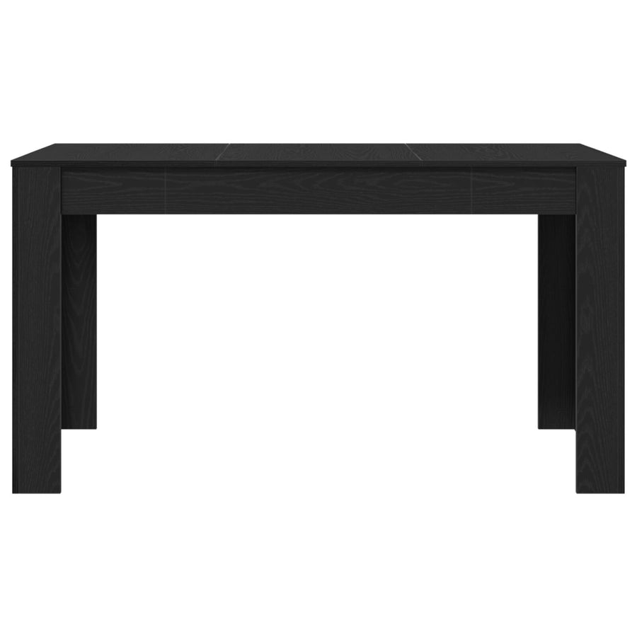 Eettafel Zwart Eiken 140X74,5X76 Cm Geengineerd Hout