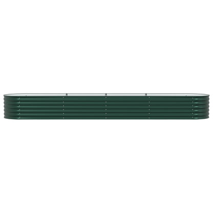 Tuin Raised Bed Gegalvaniseerd Staal 400 x 80 x 44 cm Groen