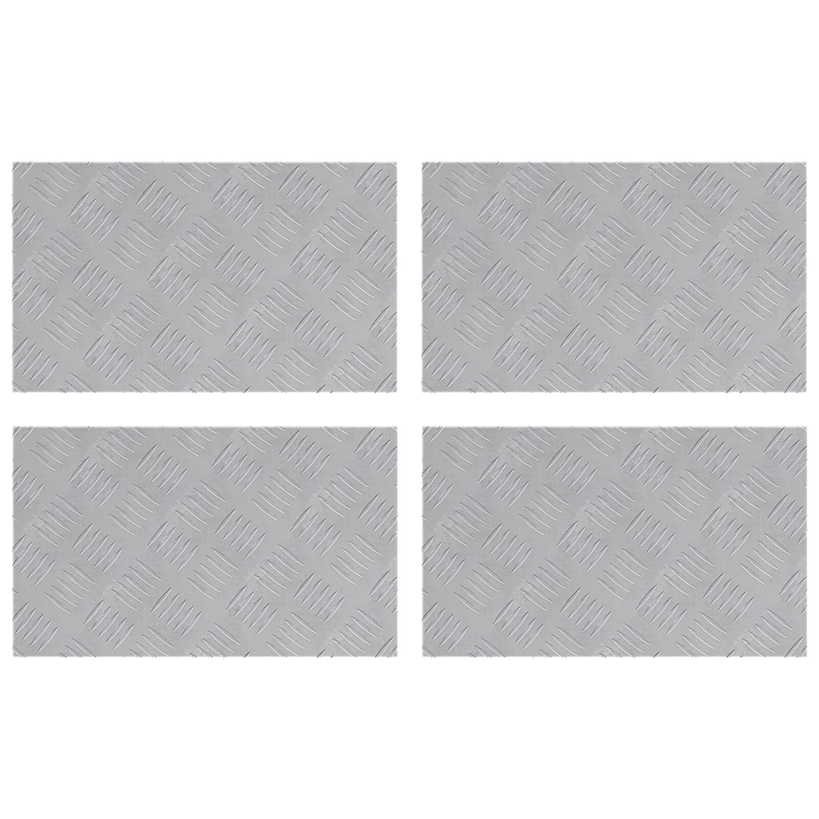 Aluminium Checker Platen - Set Van 4, Anti-Slip, 50X30 Cm 50 x 30 x 0.3 cm Rechthoekig