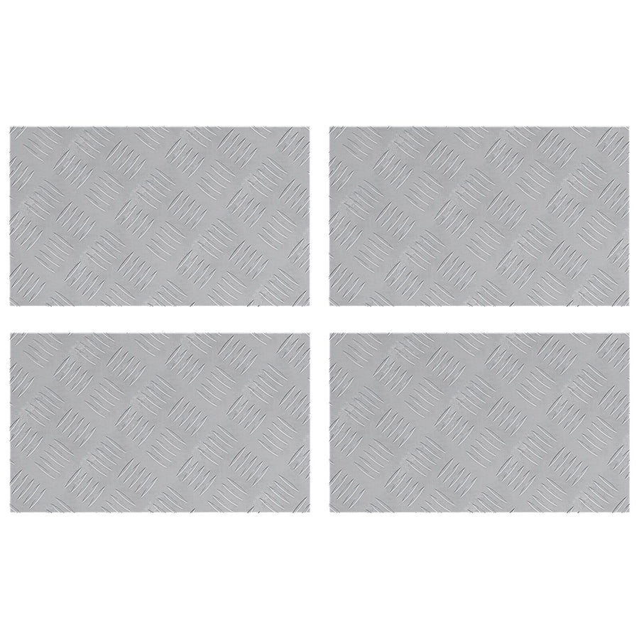 Aluminium Checker Platen - Set Van 4, Anti-Slip, 50X30 Cm 50 x 30 x 0.3 cm Rechthoekig