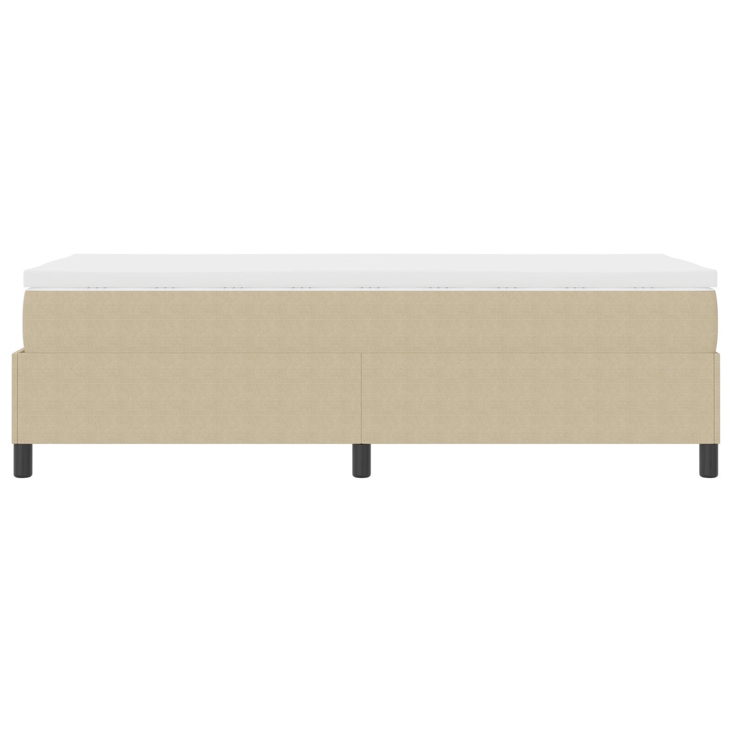 Boxspringbed Met Matras Beige, Wit Corduroy Stof 100 X 200 Cm Bed