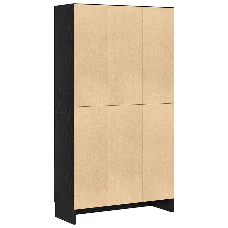 Boekenkasten 2 Stuks Zwart Eiken 165X30,5X150 Cm Geschuurd Hout