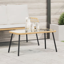 Salontafel 90X45X42 Cm Poly Rattan Natuurlijk