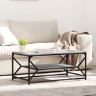 Salontafel grijs spaanplaat 90x50x40 cm