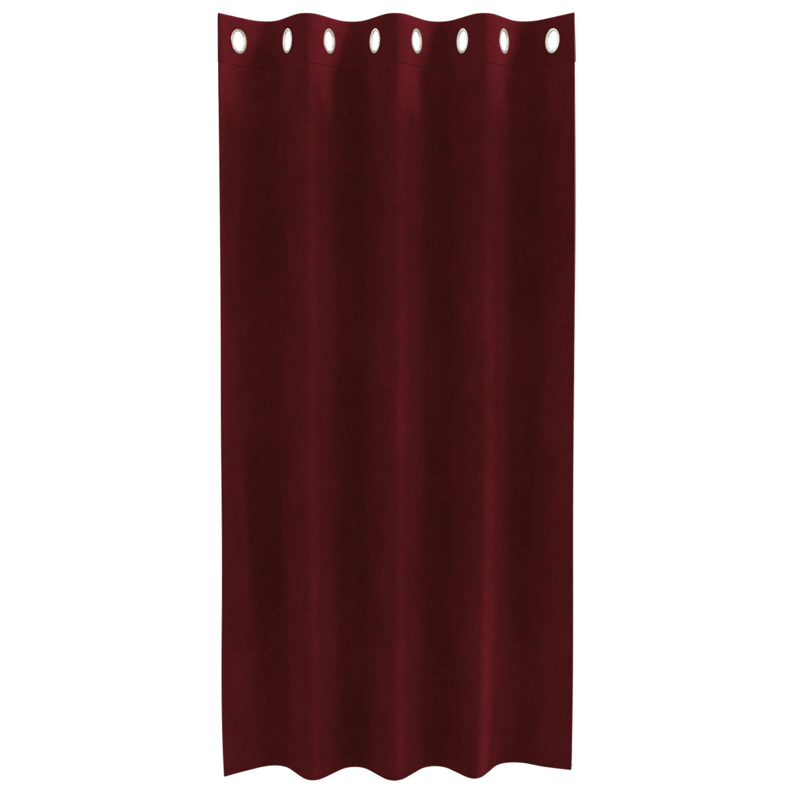 Zwarte Outdoorgordijnen 2 Stuks Velours Bordeauxrood 140 x 175 cm met oogjes