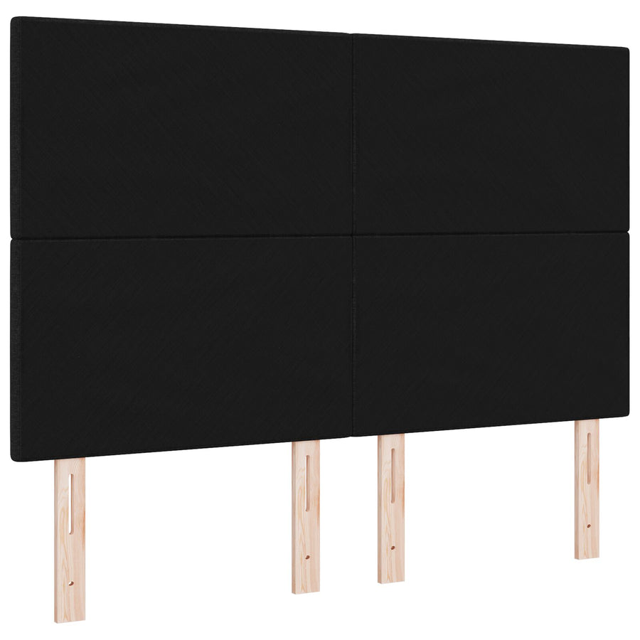 Hoofdbord Met Knopen Gestoffeerd Zwart 160 cm Hoog hoofdbord
