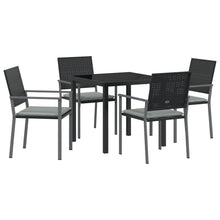 Set Van 3 Zwart Pe Rattan, Gepoedercoat Staal Standaard