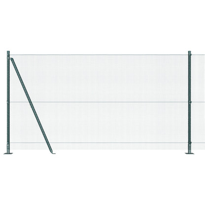 Gelaste Draadhek Met 13 Flanged Palen Groen 1.2X50 M Staal Gegalvaniseerd Staal