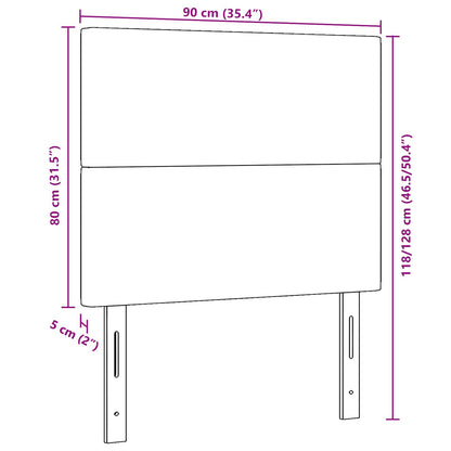 Hoofdbord Eenvoudig Ontwerp Korduroy Stof Lichtgroen Grijs 90 cm Hoog hoofdbord