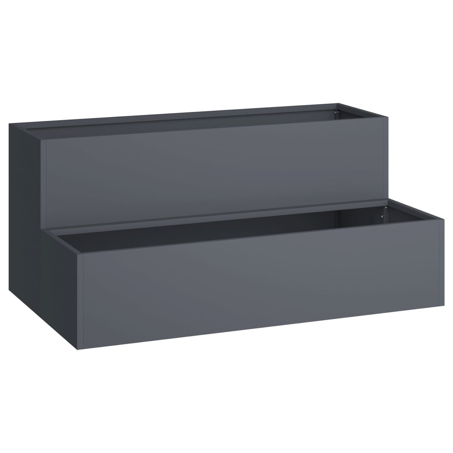 Tuinplanter 2-Niveau Plastic 100 x 60 x 45 cm Anthraciet