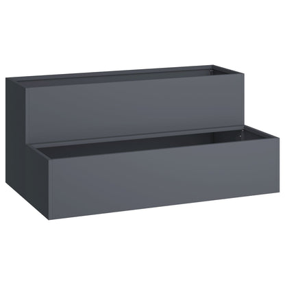 Tuinplanter 2-Niveau Plastic 100 x 60 x 45 cm Anthraciet
