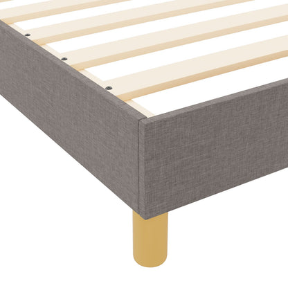 Taupe Stoffen Bedframe 140X190 Cm Crème