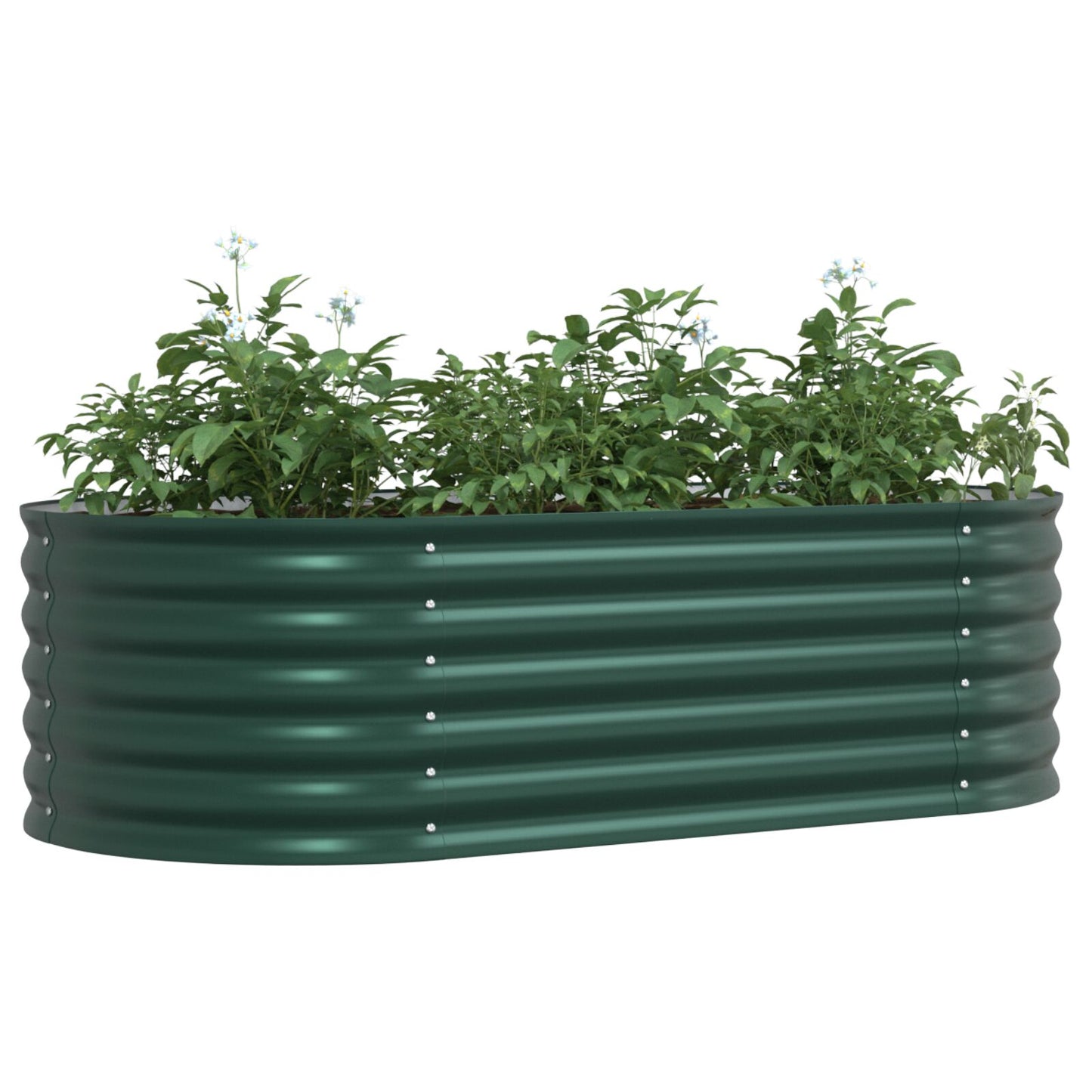 Tuin Kweekbed Gegalvaniseerd Staal 160 x 80 x 44 cm Groen