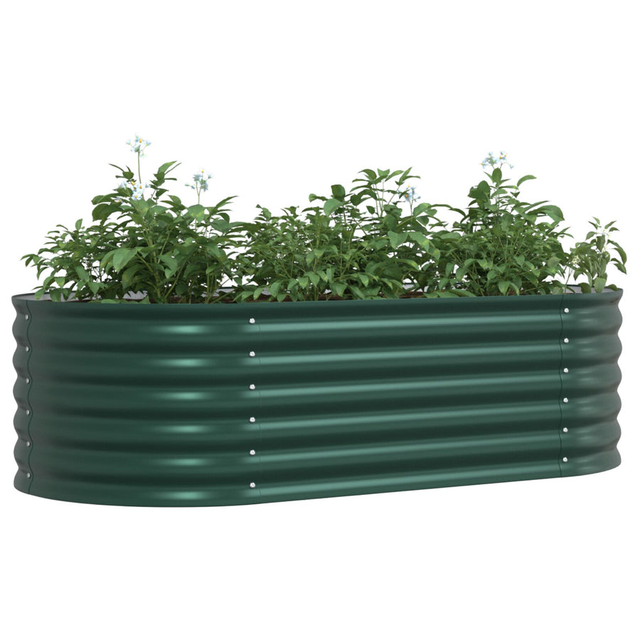 Tuin Kweekbed Gegalvaniseerd Staal 160 x 80 x 44 cm Groen