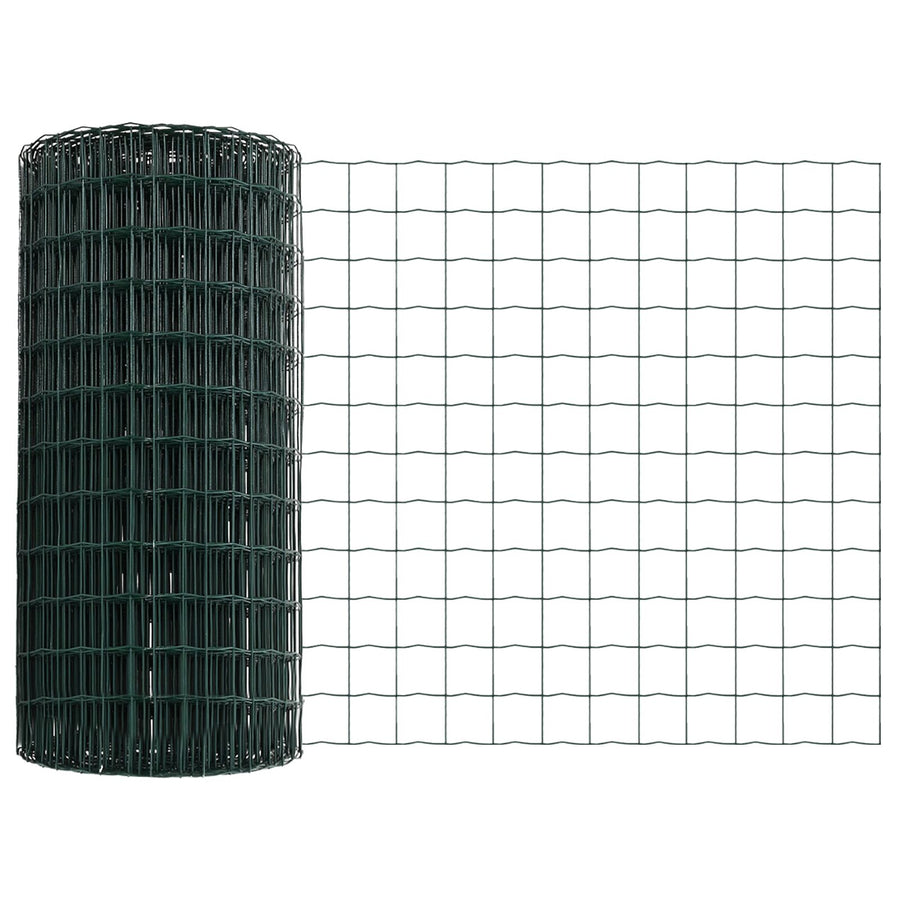 Tuinhek Set Set Van 2 Groen Staal 10 X 0.8 M Duurzaam Tuinhek