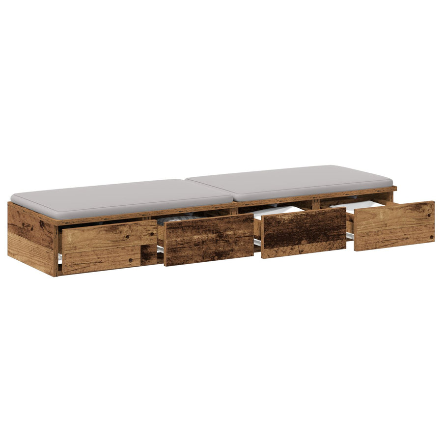 Bedladen Oude Hout 120X36,5X16,5 Cm Engineered Wood Verweerd hout 120 x 36.5 x 16.5 cm