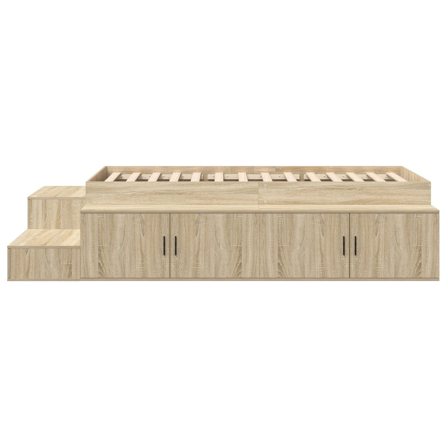 Opbergbedframe Sonoma Eiken 75X190 Cm Artisanaal Eiken