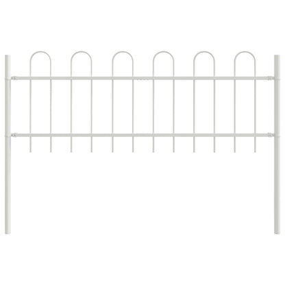 Tuinhek Met Hoepel Top 15,3X0,6 M Staal Wit 0.6 m 15.3 m