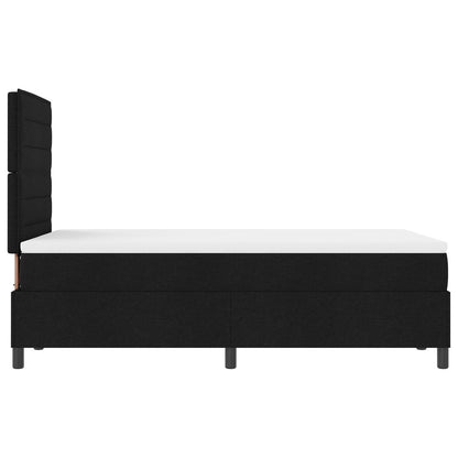 Boxspringbed Met Matras Zwart Klein Tweepersoons Stoffen Blauw