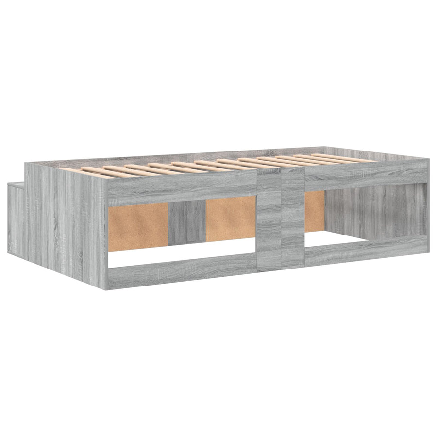 Opbergbedframe Grijs Sonoma 75X190 Cm